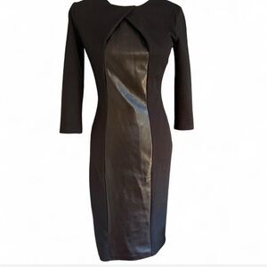 New York & Company Black Stretch Midi Dress
